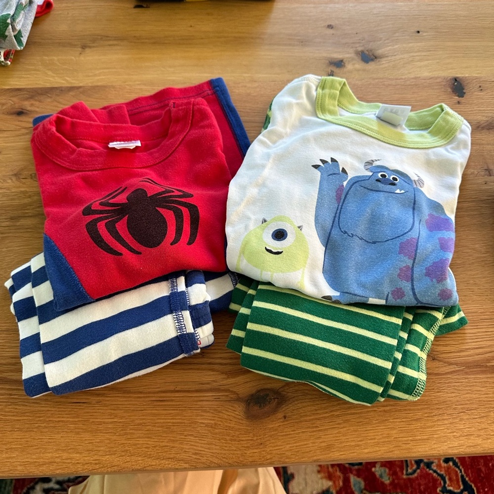 Hanna Andersson Spider-Man and Monsters’ Inc. PJ bundle Size 5
